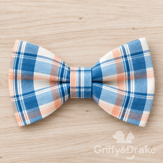 Plaids & Posies-Blueberry Blossoms Bow Tie (Preorder)