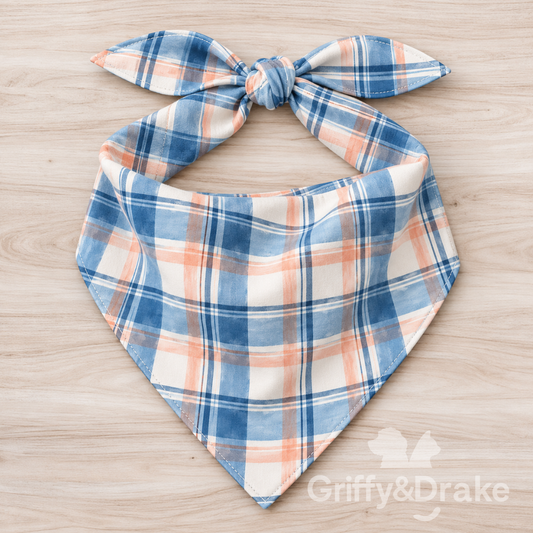 Plaids & Posies-Blueberry Blossoms Plaid  (Preorder)