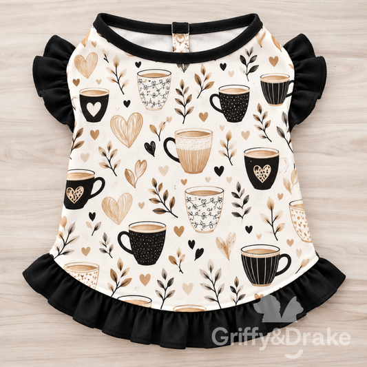 Coffee Talk Ruffle Shirt (Preorder)