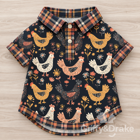 Cute Chicks Collar Shirt (Preorder)
