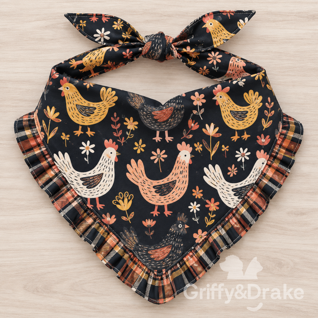 Cute Chicks Ruffle Bandana (Preorder)