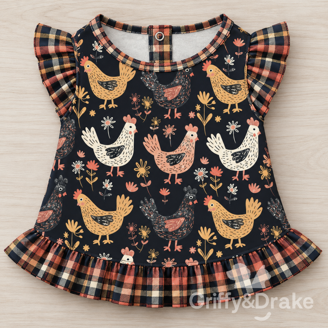 Cute Chicks Ruffle Shirt (Preorder)