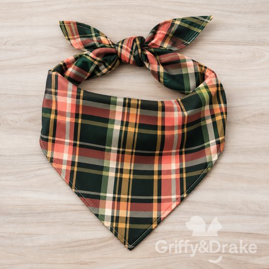 Plaids and Posies - Wildflower Wishes Plaid Bandana (Preorder)